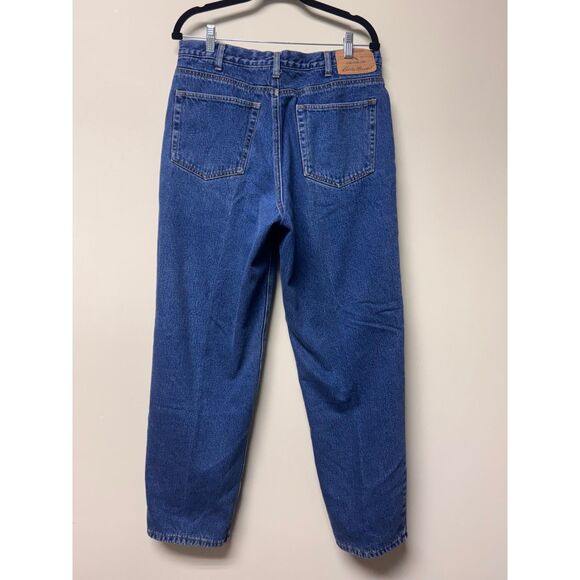 VTG - EDDIE BAUER Fleece Lined Jeans, Medium Wash, Zip Fly, Sz 35x32 - Picture 5 of 8